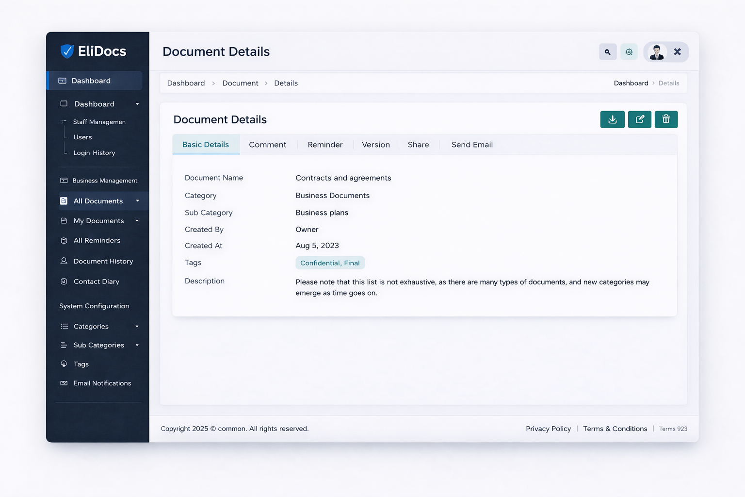 Elidocs – Document Management System